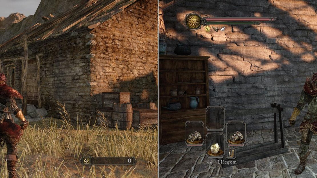 Location: Inside the closed house in front of the open well.
