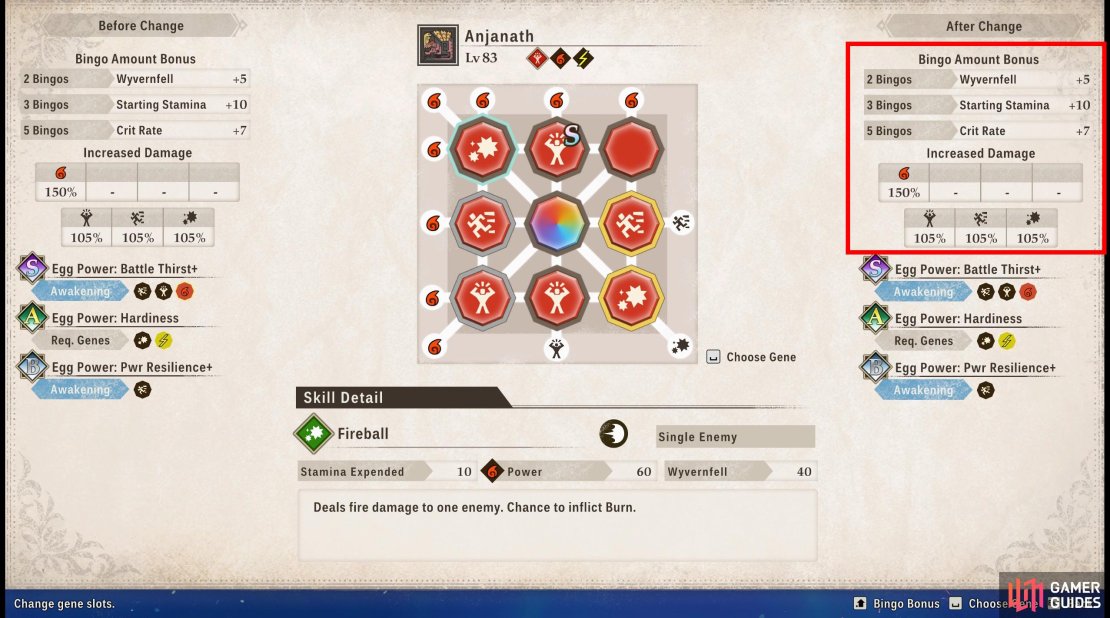 The genes themselves matter, but so do their colors and placement on the gene grid! Arrange genes of similar color/symbol to form Bingos, getting you various bonuses.
