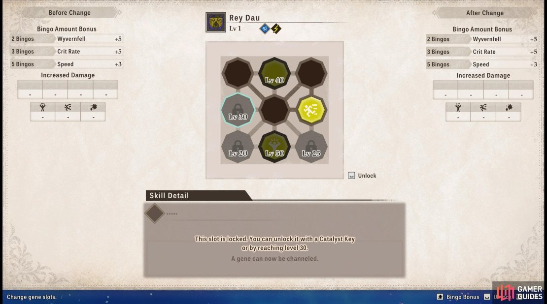 Genes on low-level Monsties may be locked, rendering them inert and untradeable. Unlock these genes by leveling up the Monstie or using a Catalyst Key!