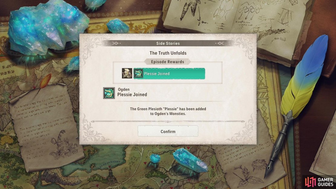 Complete Ogden’s fourth side story to unlock Plessie, a Green Plesioth Monstie!