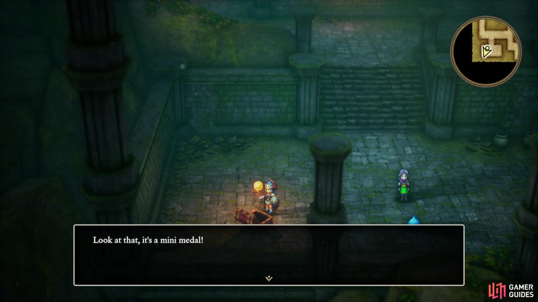 A Mini Medal (1/40) awaits you in a chest in the room to the southwest on the second floor.