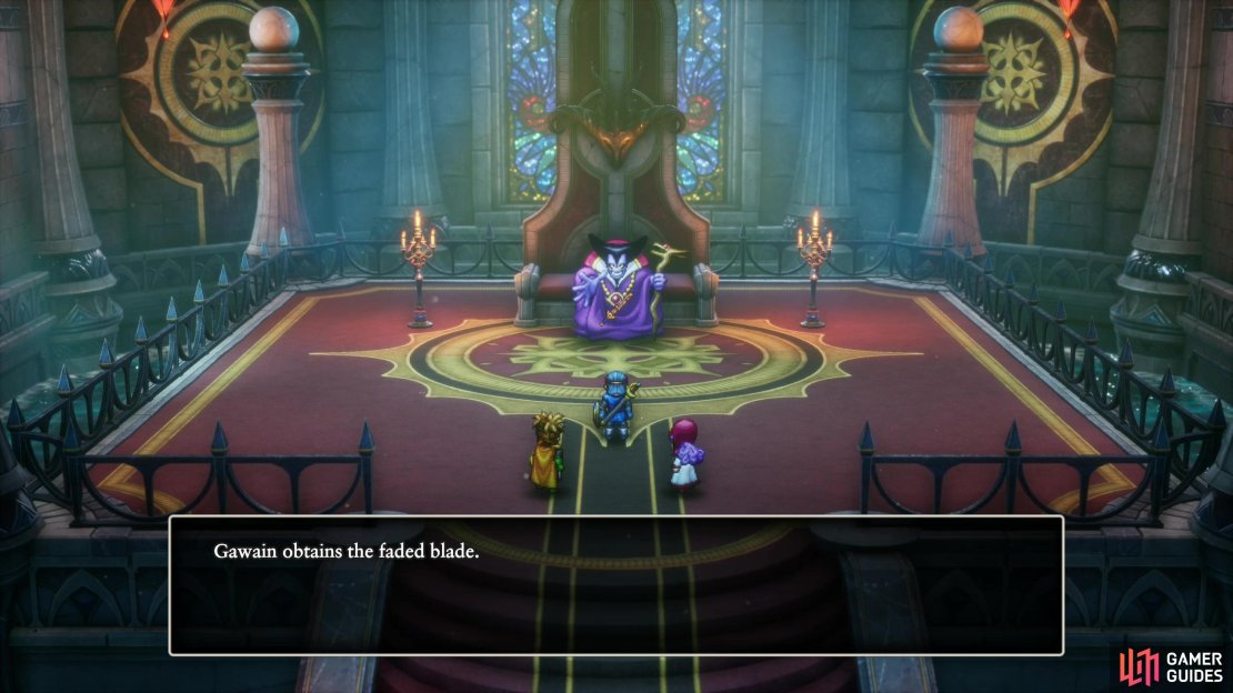 Find the mysterious figure dwelling in the depths of the Dragonlord&rsquo;s Castle to acquire the Faded Blade.
