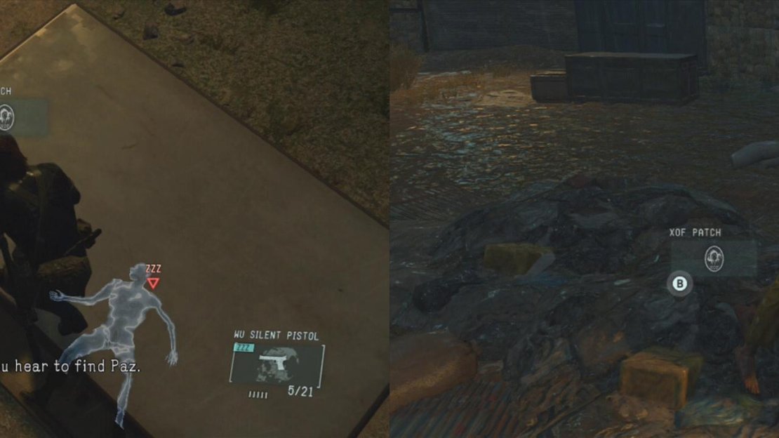 The fourth patch is ontop of the guard hut near the prison, the fifth is by the prisoner to be executed.