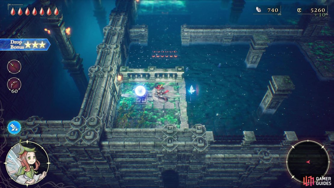 Make your way to another water orb and drain the water again,