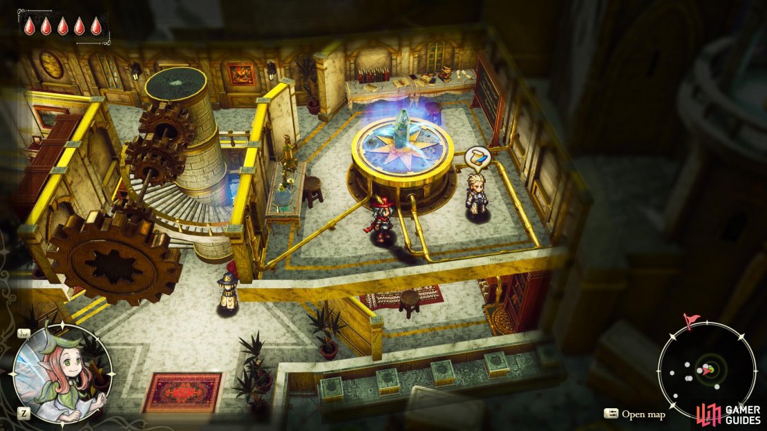 After witnessing a scene with Hildebrandt and Marnie in the Age of Magic, talk to Hildebrandt at the Forthewor Institute to start the quest “Hildebrandt’s Research”.