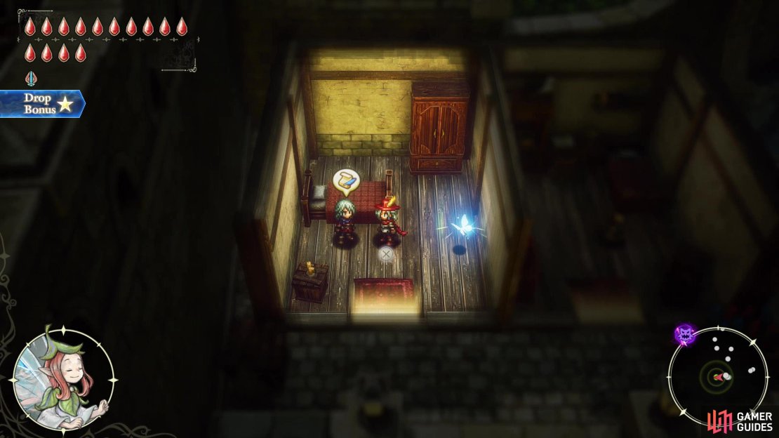 Talk to Carter along the southwestern edge of Huther (Age of Safekeeping) to to start the quest “Joy Blossoms like a Flower”. You must be on the True Ending path and have obtained the Amber Pendant from princess Heuria’s room in Castle Huther before this quest becomes available.