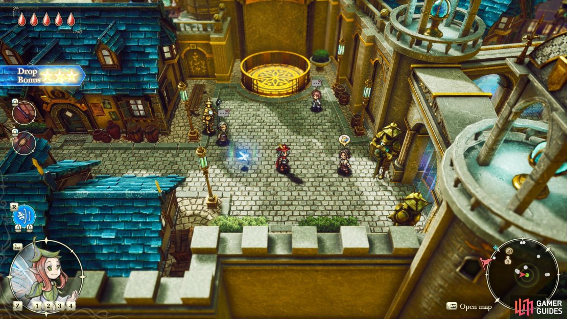 Talk to Fausta east of the Item Shop in Weyzn after you acquire the Western Caves Key to start the quest “The Principles of the Formanit Institute”.