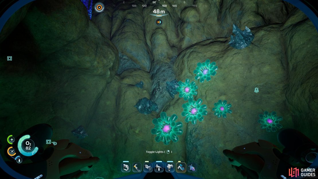 The cave where you&rsquo;ll find the Colonist Bunker (Salvage) also has plenty of silver inside.
