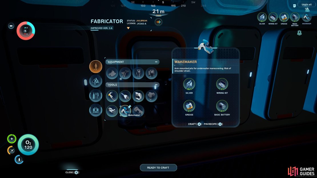 You’ll need a proper Fabricator to craft the Wakemaker.