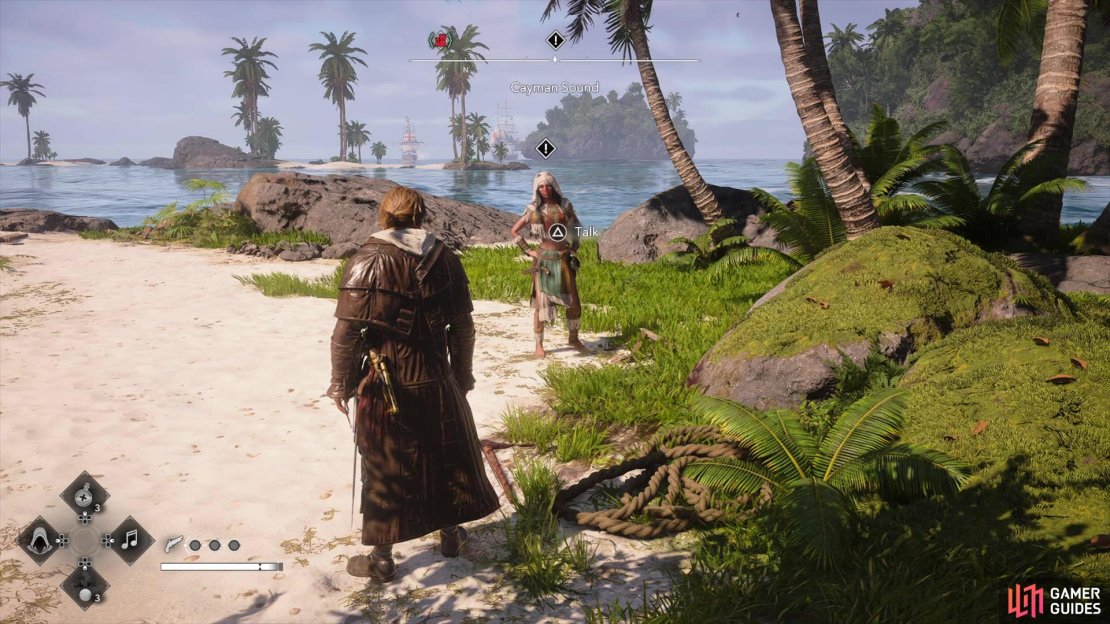 Find Opia Apito along the northeastern edge of Cayman Sound to start this Templar Hunt.