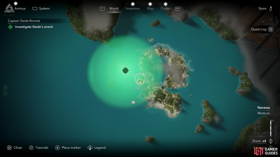 You can find Captain Stede Bonnet’s ship, The Revenge, at this location