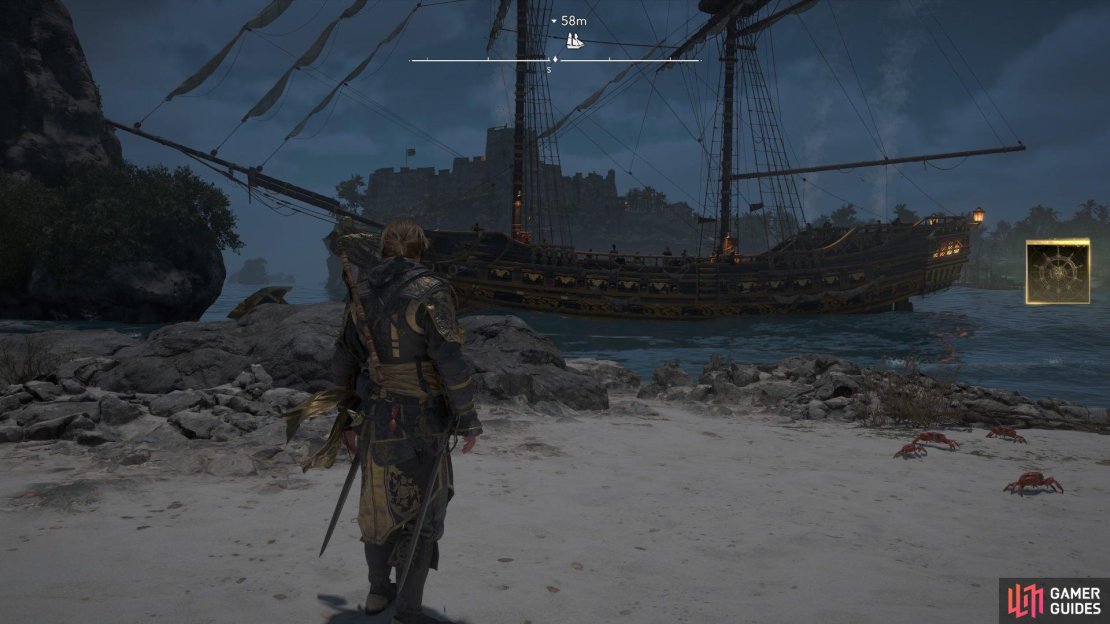The reward for completing the Wayward Desires mission is a new ship wheel for the Jackdaw