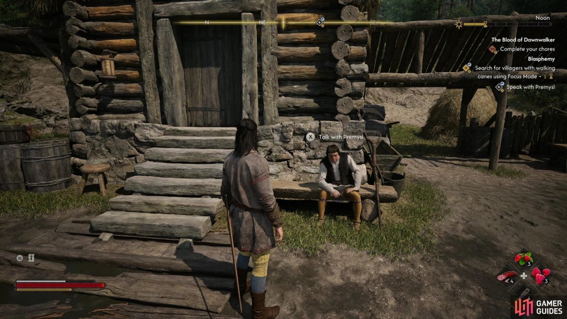 Follow leads until your path leads to Premysl along the northeastern edge of town,