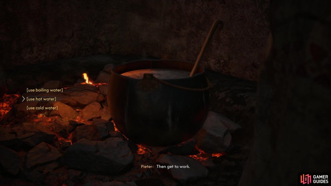 Brew the water until it’s hot - not boiling,