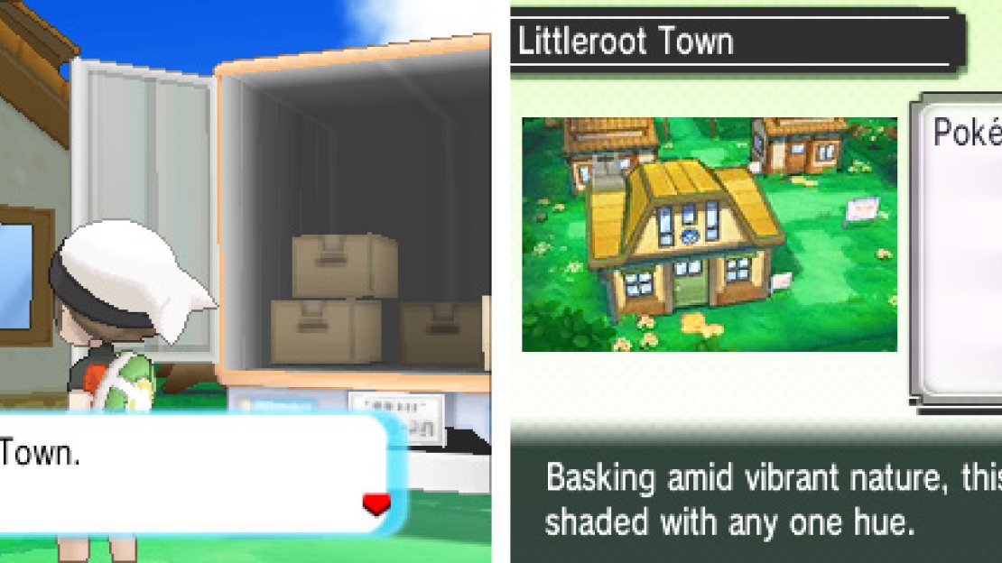 Littleroot has little to offer, but don’t forget to check up on your mother or the Professor.