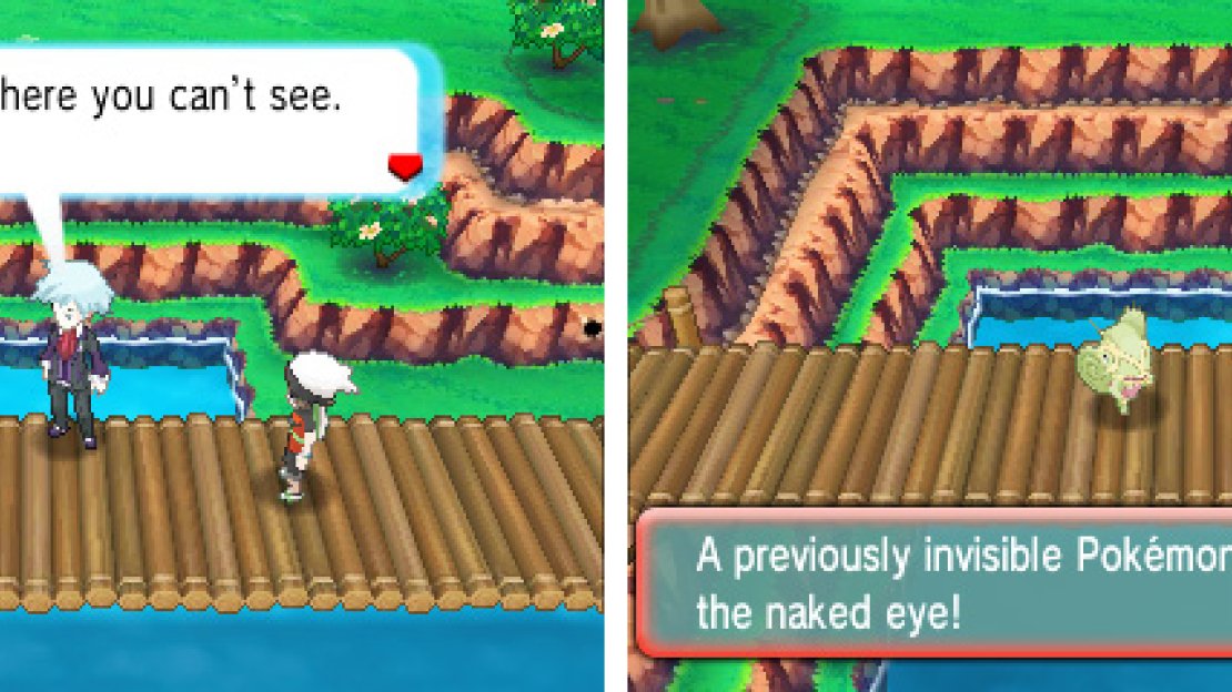 With the Devon Scope, you can see invisible obstacles, like the one blocking the Gym.