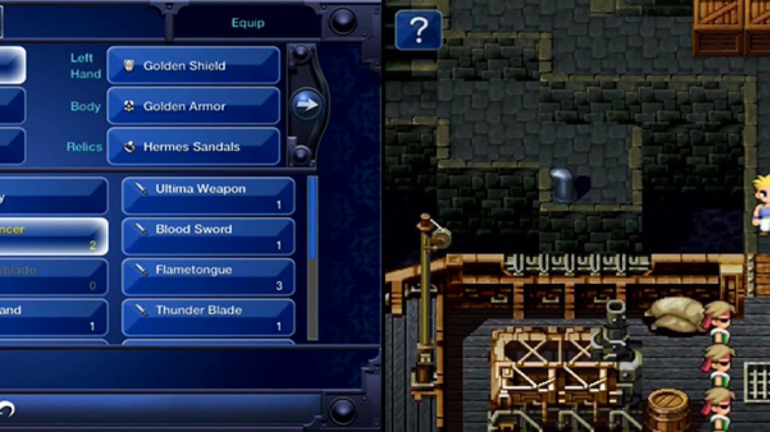 Buy the Enhancer for Celes cos it’s awesome! To get Gerad to appear, you must sleep at the Inn. Speak to the thieves for some insight as to what they’re up to.
