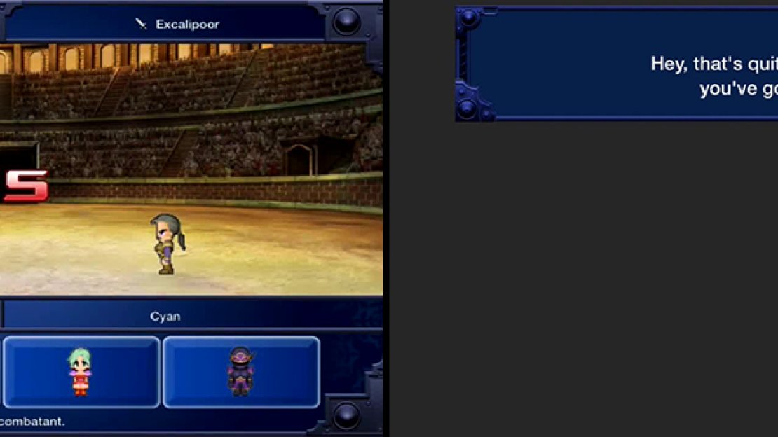 Bet the Excalipoor, defeat the monster and you will hear a mystery voice afterwards who speaks of taking the sword.