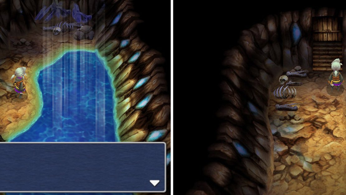 Healing pools like these are scattered throughout the world of FFIII.
