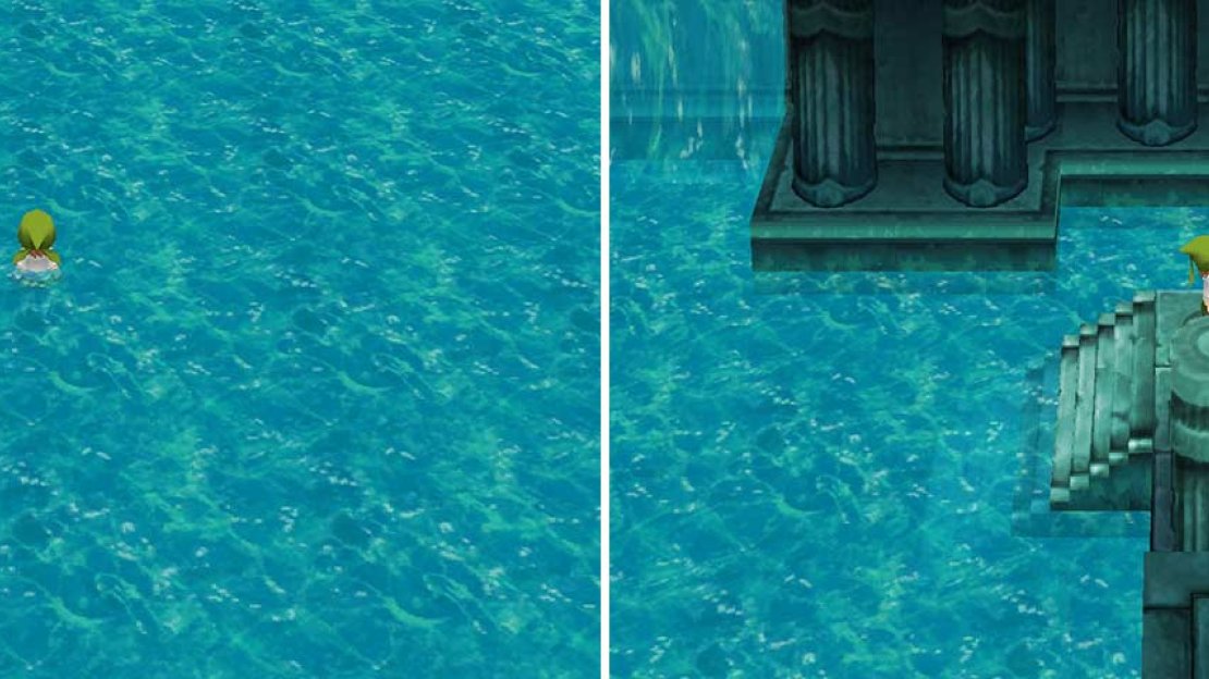 There’s a lot of water so you can easily get confused, just stick to the walls for landmarks.