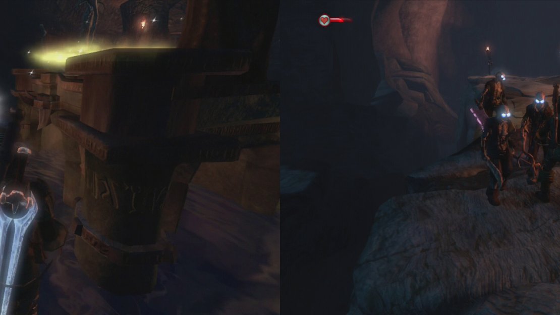 Look behind the altar in the first ewer room for a silver key (left). Upon leaving the room then prepare to meet the hollow men (right)!