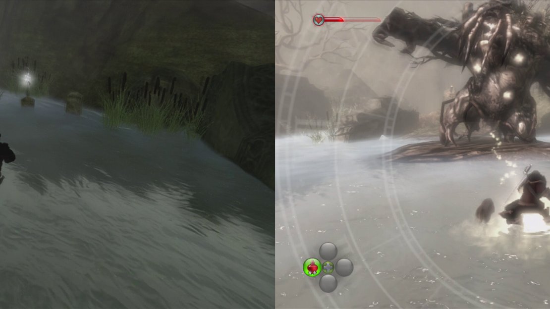 After killing the banshee, find the small path leading out of the area to th right of the shack for a silver key (left). Continue on and you will have to fight a troll (right).