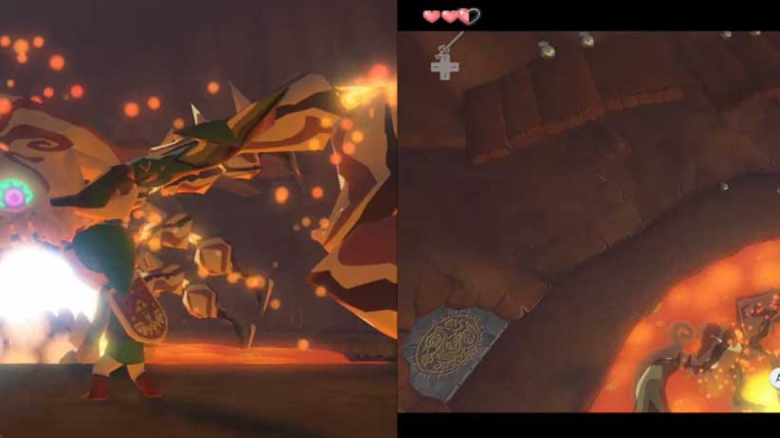Begin by equipping the Grappling Hook if it hasn’t been equipped already. Use it and focus towards the roof, where Valoo’s tail is hanging from. As you move over the tail, a yellow sparkle appears!