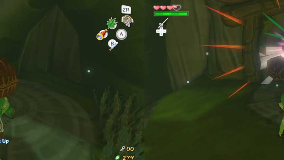 (Note: it disappears after about one or two minutes after plucking it from the ground) and walk to the door. Face the flower (it MUST be open) and throw the Deku Nut towards it. It should destroy the flower and unseal the door. Go through the door.