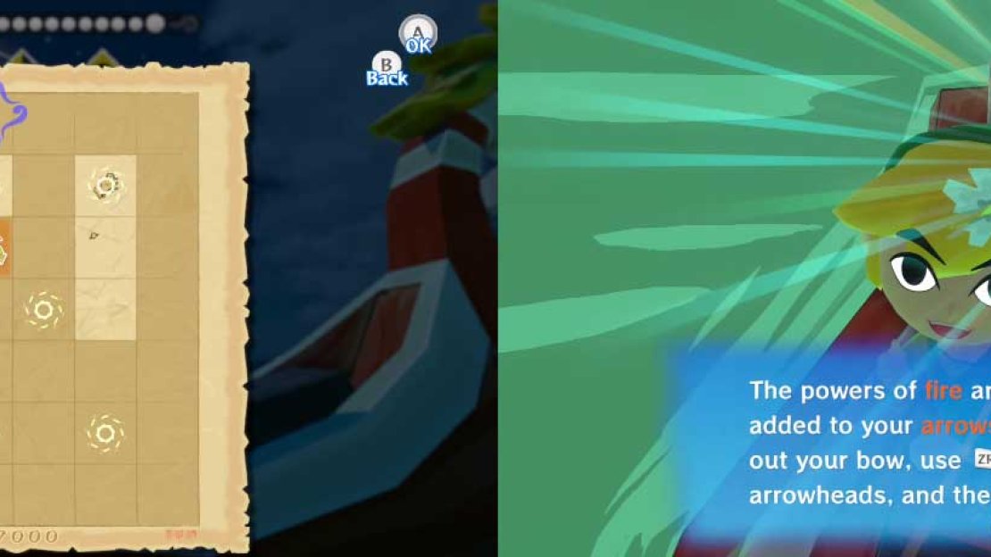 She summons two fairies, one with red sparkles and another with blue ones, and the two enter Link painfully, bestowing the power in his bow. Fire Arrows shall melt even the coldest ice and Ice Arrows can extinguish the hottest fire (except lava…) and enemies