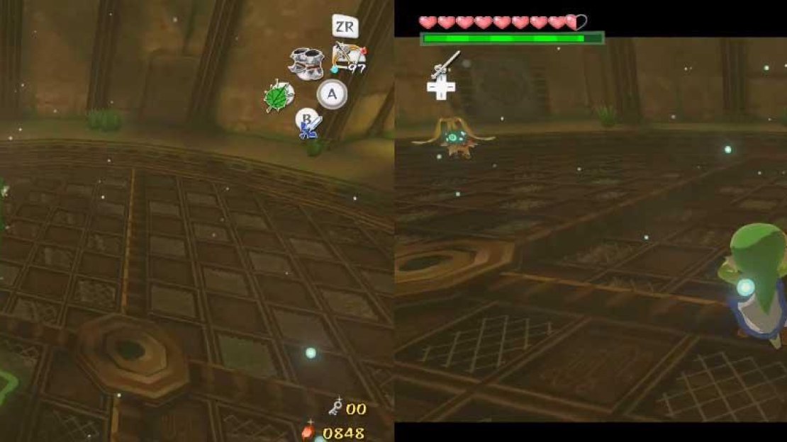 Make sure to whip you the Deku Leaf before hitting the ground to break your fall (and probably your arms).