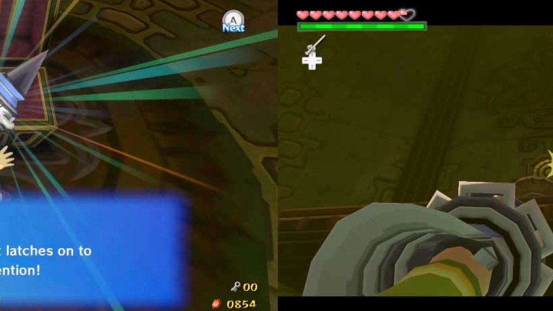 After the Wizzrobe and its summoned minions are dead, a chest will appear in the middle of the room. Open it to receive the Hookshot.