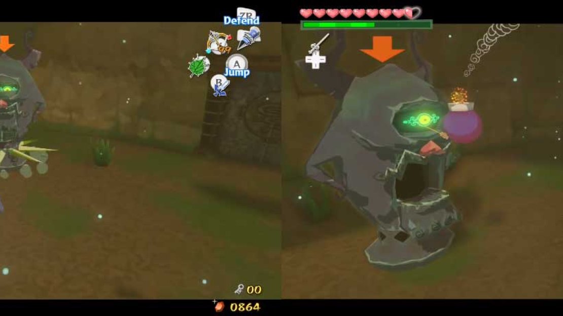 Defeat the Bokoblins to make a chest containing Treasure Chart #5 appear. Whenever you’re ready, exit.