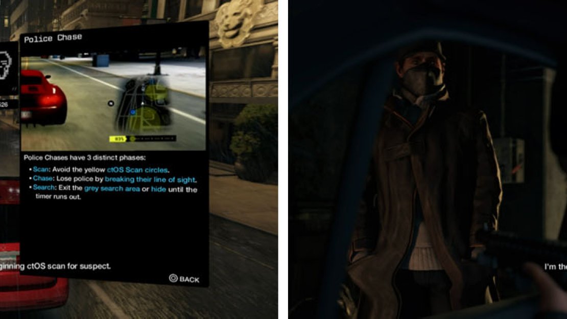 Avoid the police scans (left) and pick up Jordi’s fixer friend (right).
