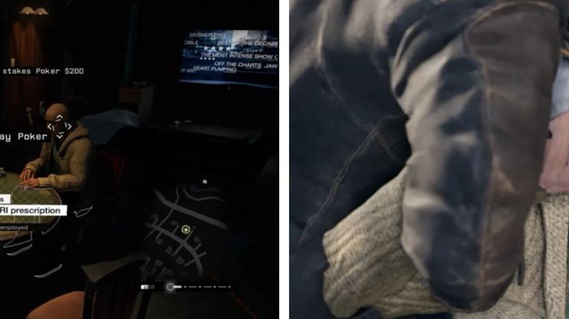 Find Tobias playing Texas Hold’Em (left) and then chase him down when he bolts (right).