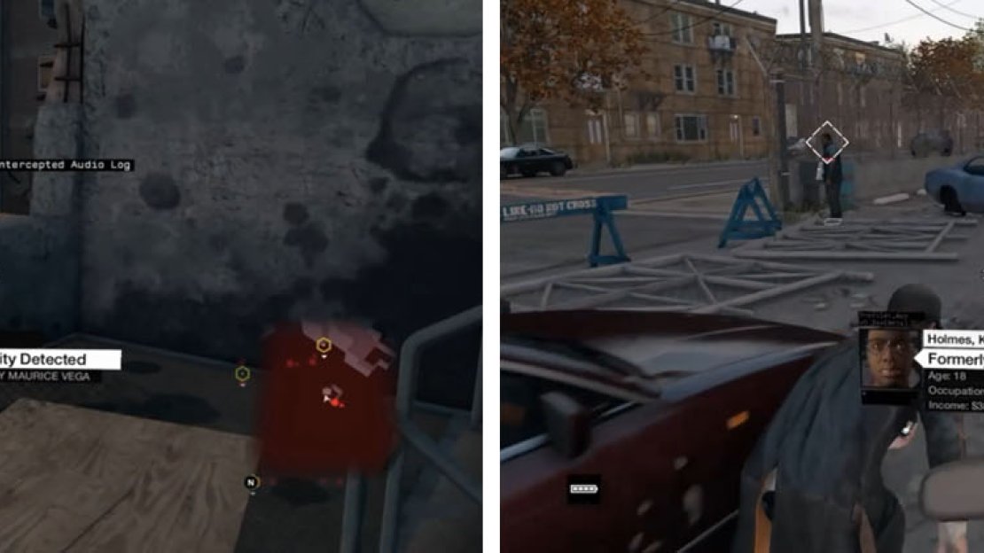 Head up the central building to get the Maurice Vega 03 audio log (left) and take out the sniper. Now work your way countclockwise around the yard.