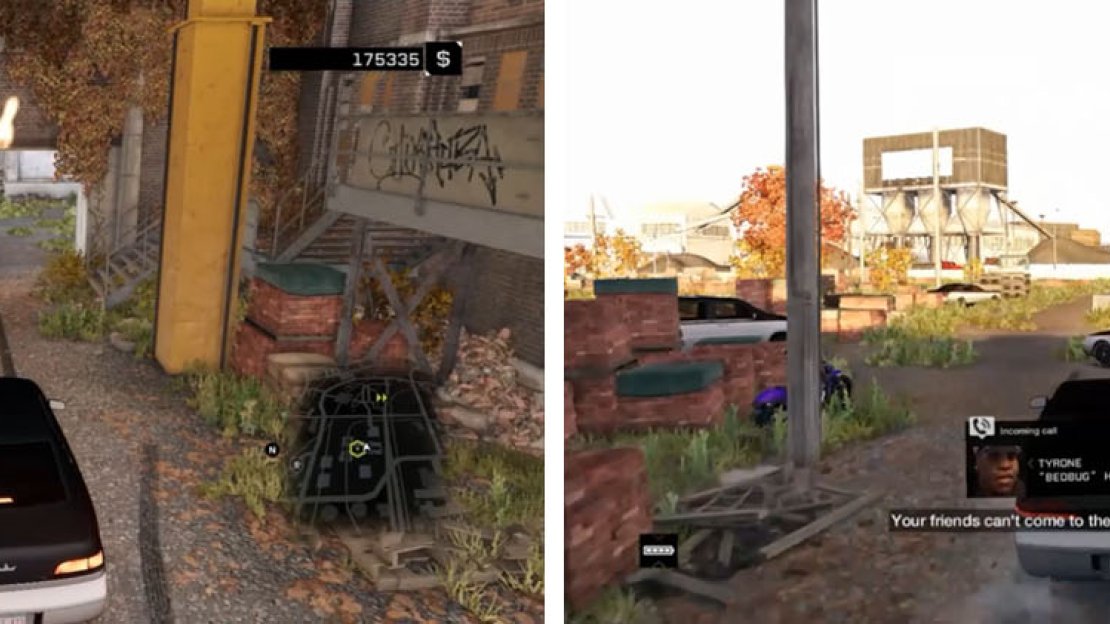 Set up the car so that it faces out back (left). Once you hack the phone make a run for the car and drive it straight out to kill the Fixer (right).