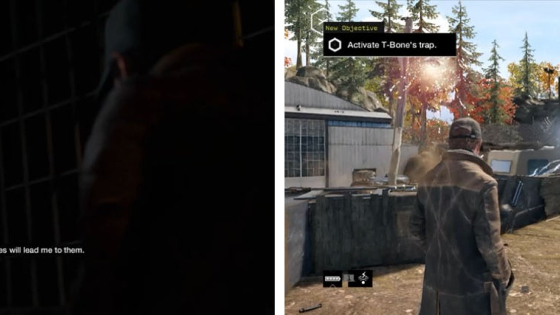 Meet up with Kenney (left) and then test out his fun traps (right).