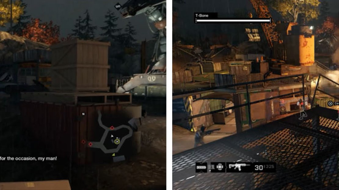Throw Proximity IEDs down to stop the incoming cars (right) and take out as many enemies as you can with traps (right).
