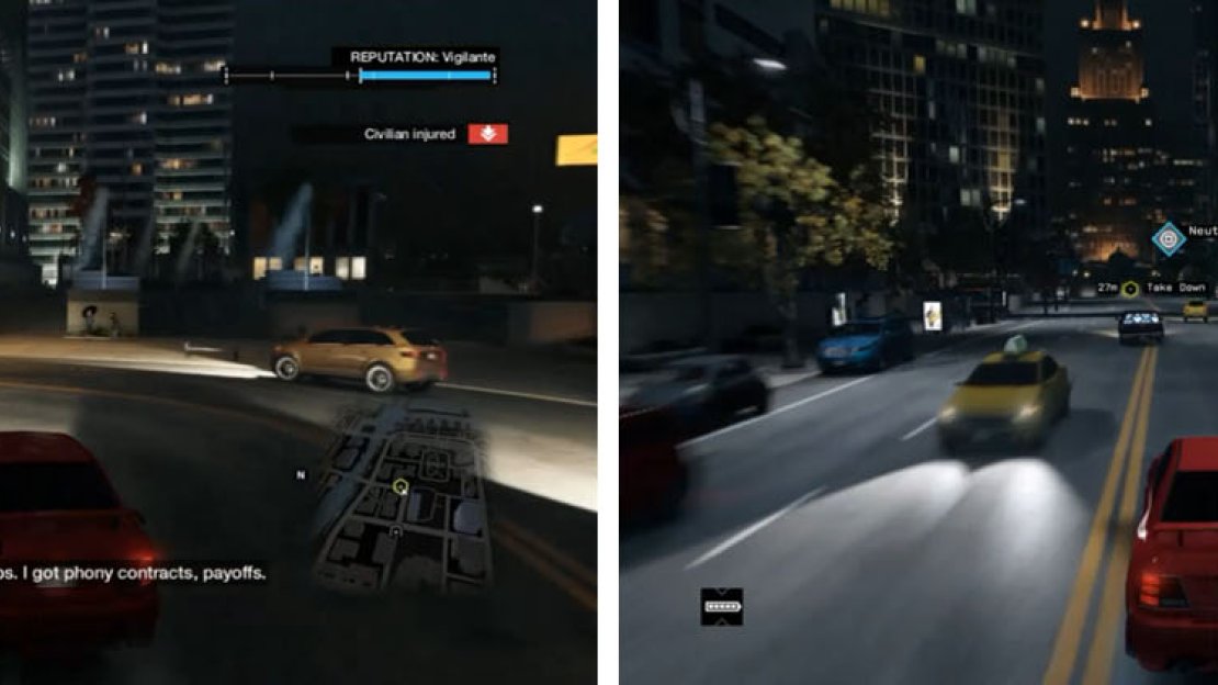 Chase after Defalt as you download the data (left) and then take him out once completed (right).