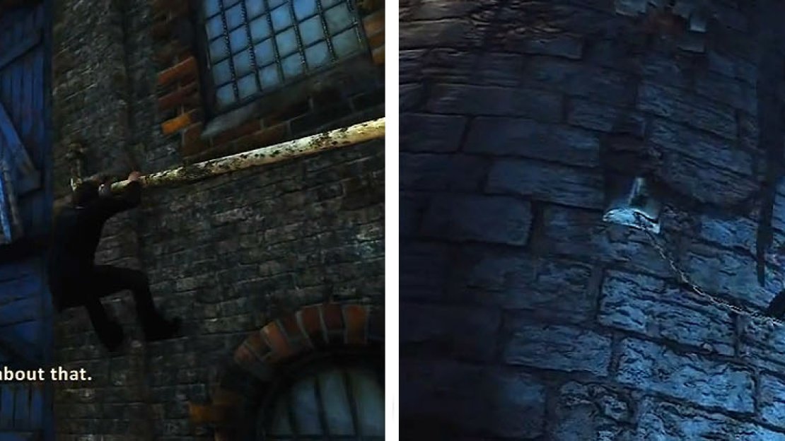 While exploring you’ll need to climb over gates and up walls to continue your adventure.
