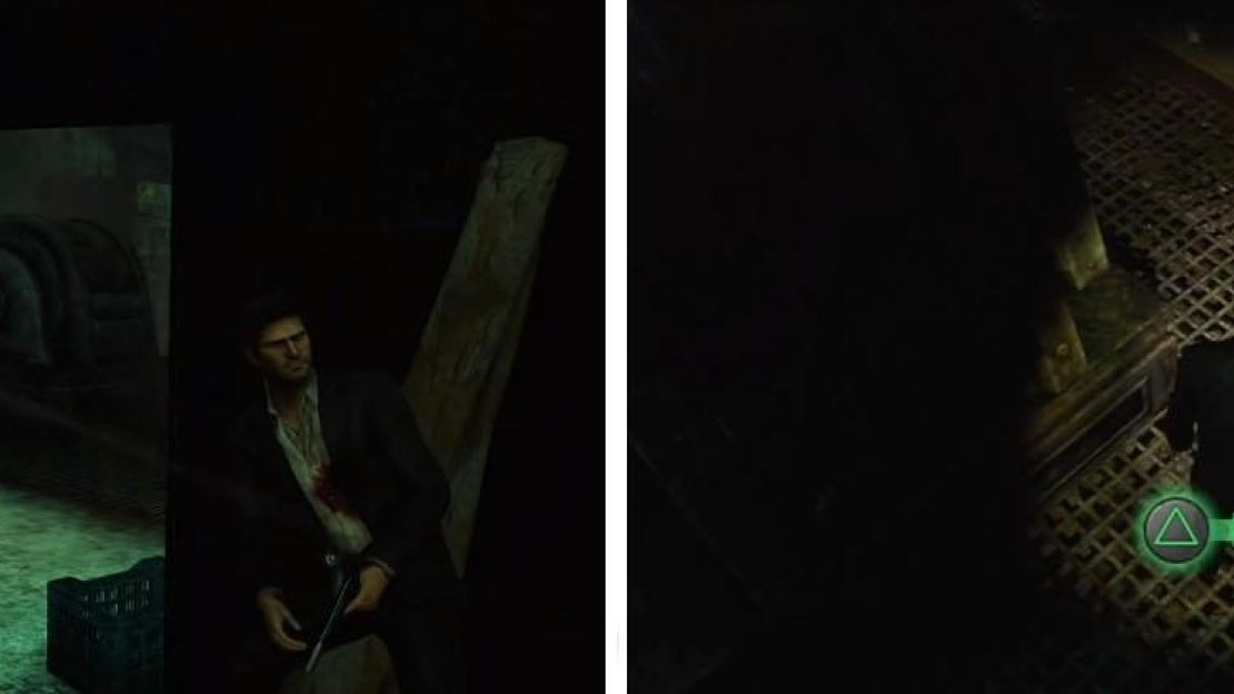 Take care of Marlowe’s men (left) and then grab the treasure on the floor (right).