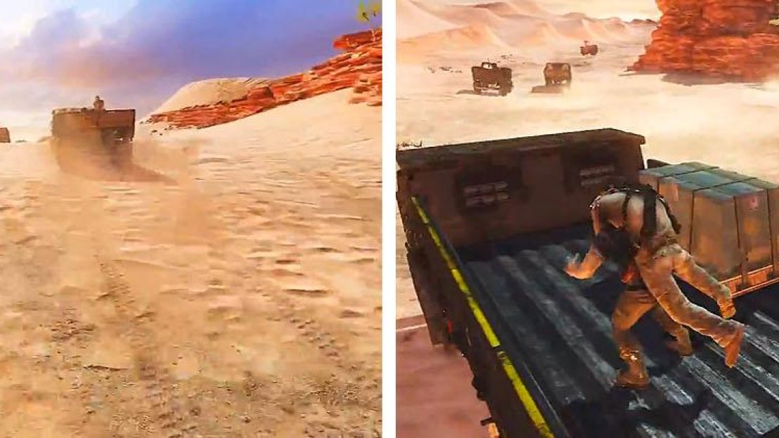 Make sure to ride up to every truck and melee it’s occupants.