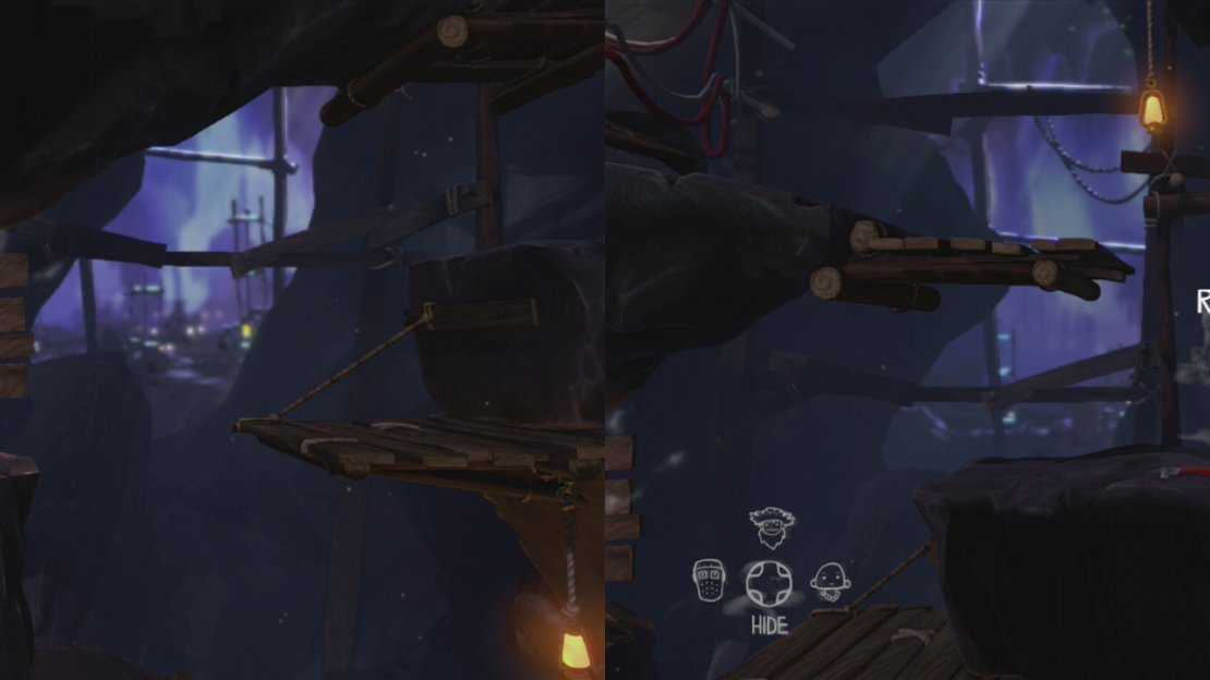 Grab the Cave painting (left) on the way to a second well we can use the crowbar on for a rusty crank (right).