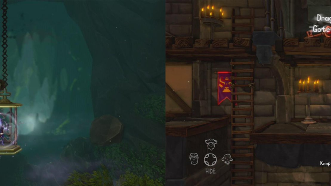 Use the knight’s special ability on the lift and have an ally lower him to distract the guard.