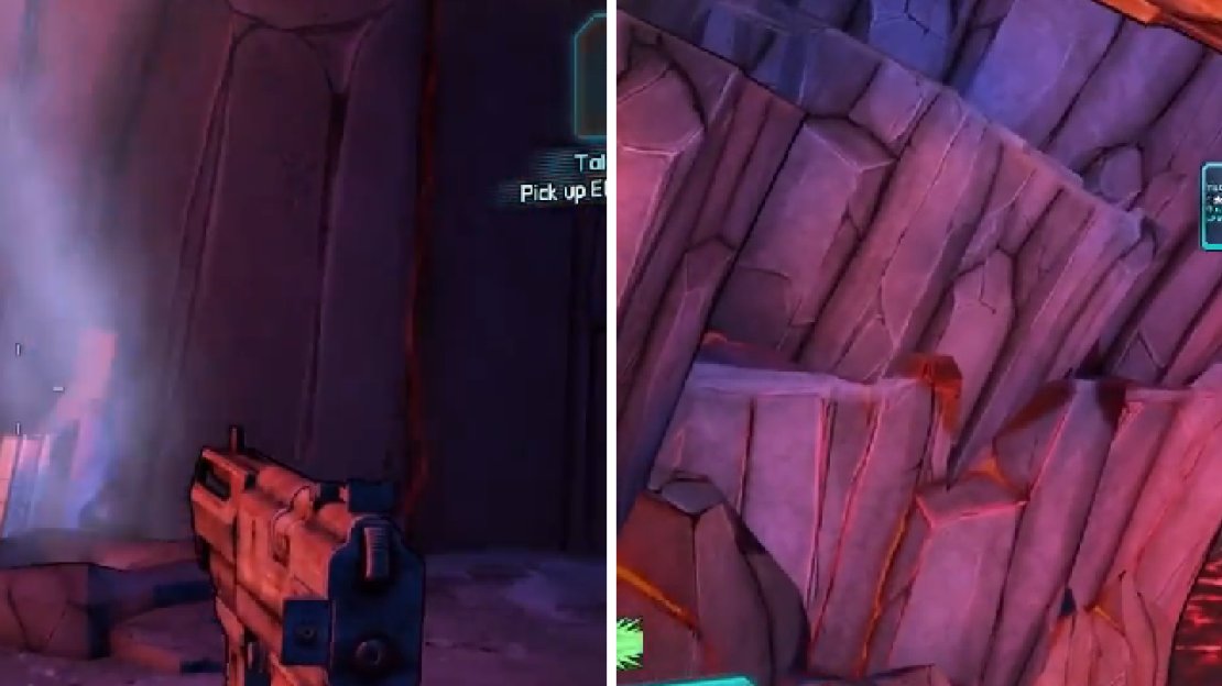 Shoot the rock covering the vent, then use it to launch yourself up to grab the ECHO.