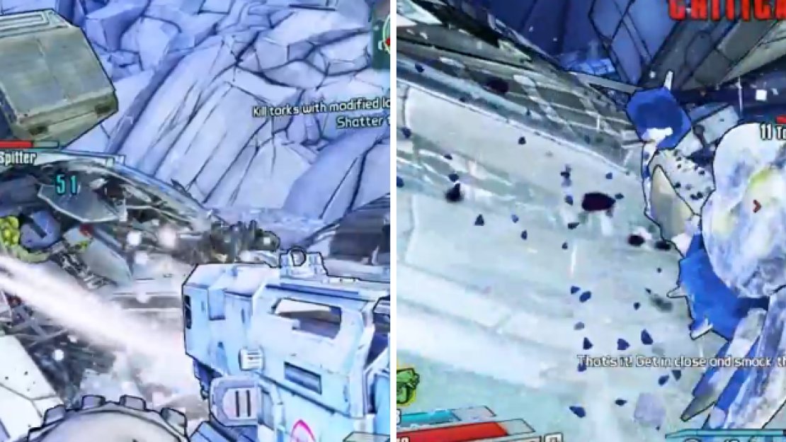 Swarmlings die quickly, so try and focus on freezing the bigger Torks, like the Spitters, then melee and butt slam to shatter them when frozen.
