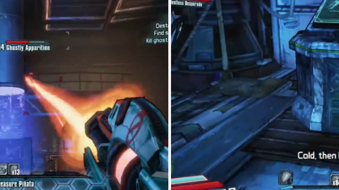 The ghosts will keep spawning until you destroy the control panel, which you do by shooting the bottom part. Make sure you kill five ghosts, though, before doing so to fulfill the optional objective.