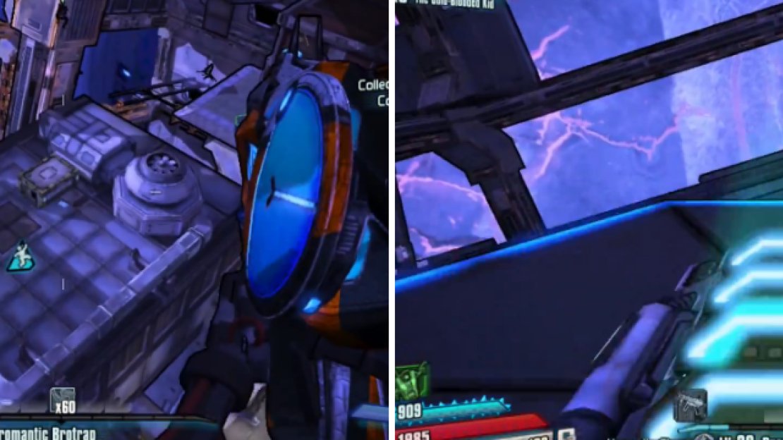 Jump down to this building, then hop over to the eastern building to find a jump pad that’ll allow you to reach the sensor array.