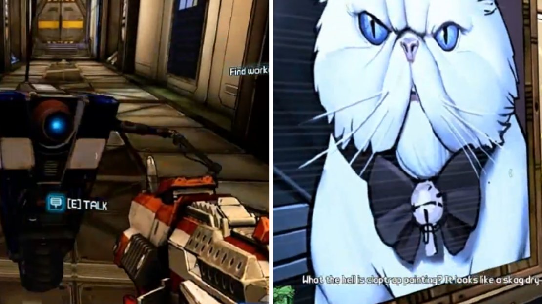 Give the worker Claptrap the paint can and he’ll draw something…well, it’s something.