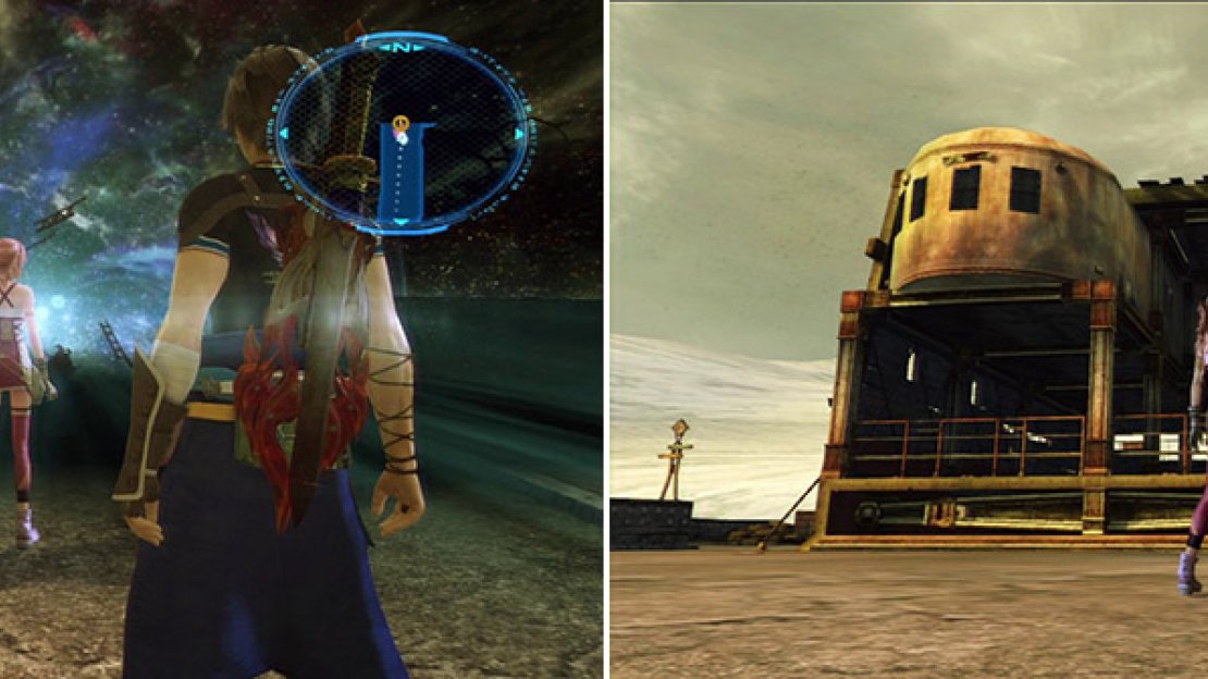 Use Moogle Hunt here (left). Vanille’s house looks a little different than what we remember, but still pretty much the same. You may even recognise a familiar thing inside (right).